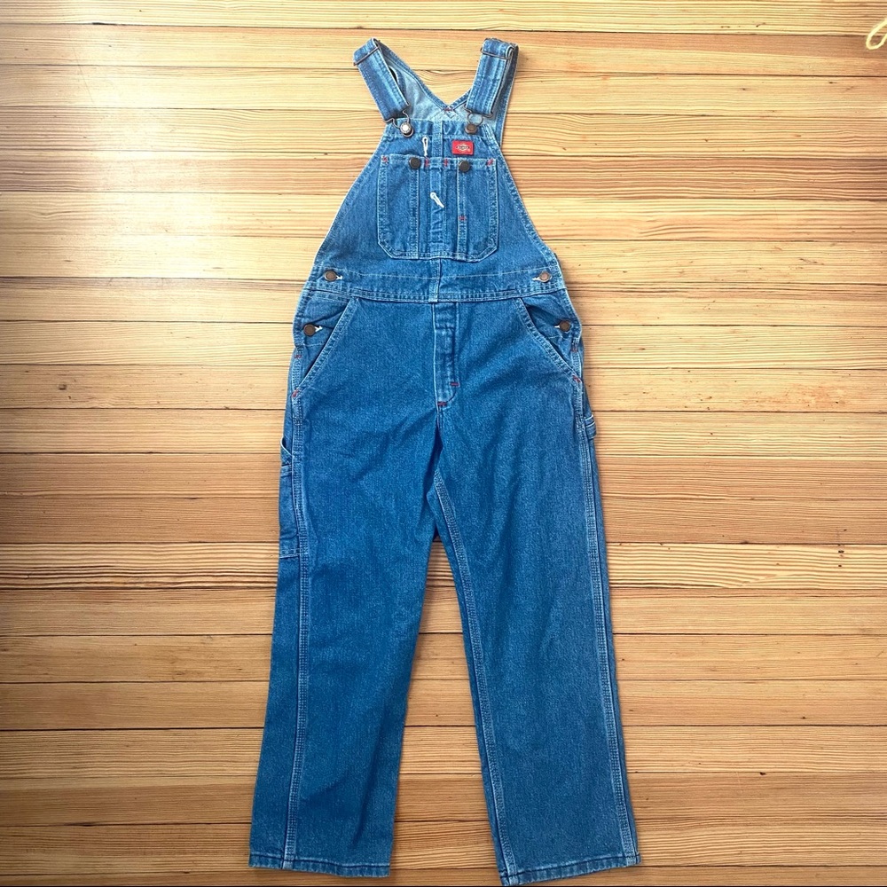 Dickies Blue Denim Overalls Size 12